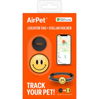 Airpet Locator Tag With Smiley Face Shaped Keychain, Track Pets Using Find My iPhone - Image 1