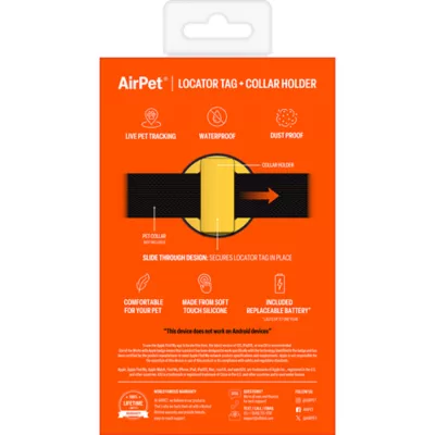 Airpet Locator Tag With Smiley Face Shaped Keychain, Track Pets Using Find My iPhone - Image 2
