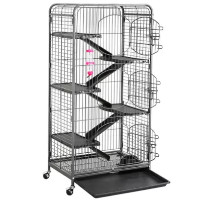 Yaheetech  6 Levels Rolling Large Ferret Cage with Pet Bowl & Water Bottle - Image 2