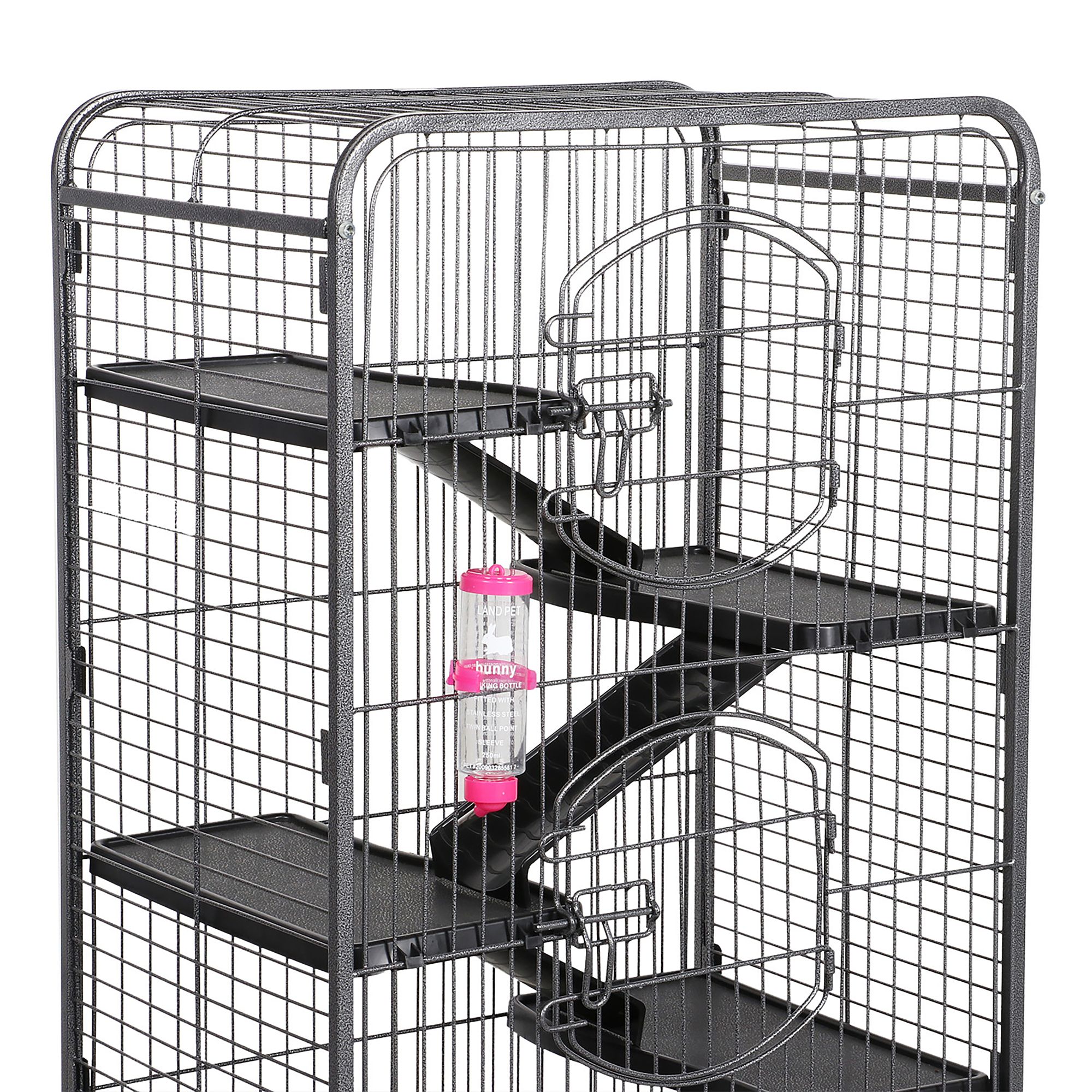 Yaheetech 6-Level Rolling Large Ferret Cage with Pet Bowl & Bottle - thumbnail 4