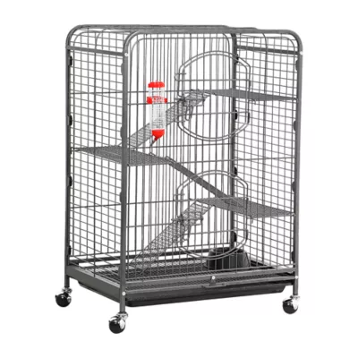 Yaheetech 37"H 4-Tier Rolling Large Ferret Cage with 2 Front Doors - Image 1