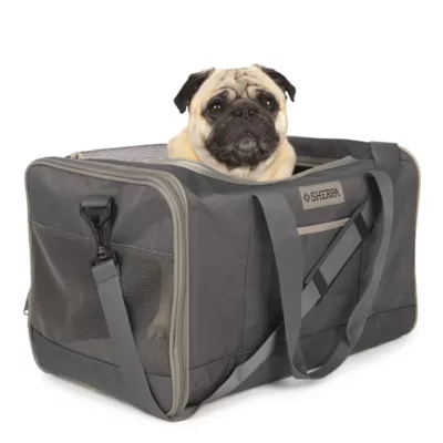 Sherpa® Essential# Soft SIded Large Pet Carrier W/ Durable & Adjustable Strap- Gray - Image 4
