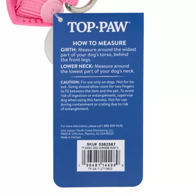 Top Paw® Basic Dog Harness, Slip On Dog Harness, Adjustable, Multiple Colors, Multiple Sizes - Image 7