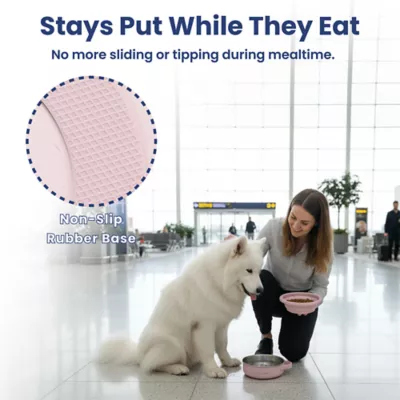 PawsPik Dog & Cat 2-in-1 Stainless Steel & Silicone Travel Bowl - Image 4