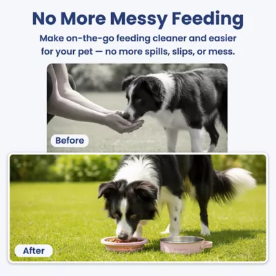 PawsPik Dog & Cat 2-in-1 Stainless Steel & Silicone Travel Bowl - Image 5