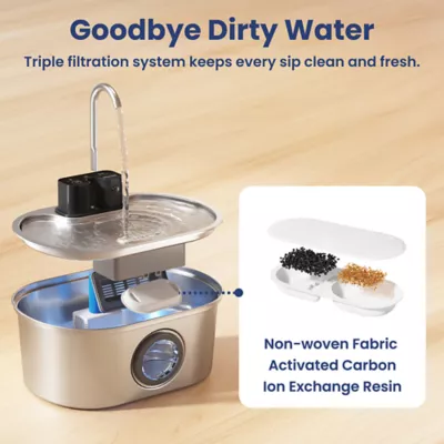 PawsPik Dog & Cat Stainless Steel Battery#Operated Water Fountain - 3.2 L - Image 8