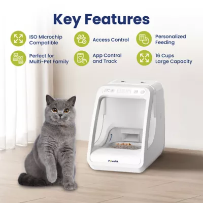 PawsPik Cat Automatic Microchip RFID Feeder, 16-cup - Image 2