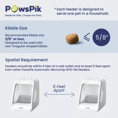 PawsPik Cat Automatic Microchip RFID Feeder, 16-cup - Image 8