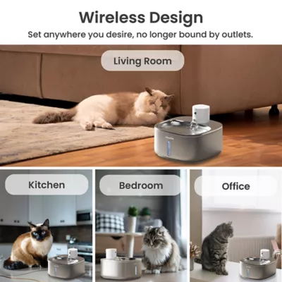 PawsPik Cat & Dog BOSS-01 Stainless Steel Battery Operated Water Fountain - Rechargable, 108.2 oz - Image 6