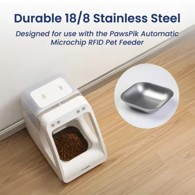 PawsPik Cat Automatic Microchip RFID Replacement Feeder Bowl - Stainless Steel, 2 Cup - Image 2