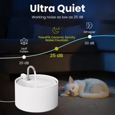 PawsPik Dog & Cat Ceramic Serenity Faucet Water Fountain, 9-cup - Image 6