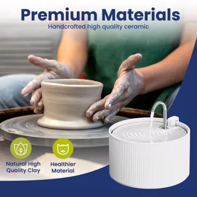 PawsPik Dog & Cat Ceramic Serenity Faucet Water Fountain, 9-cup - Image 8