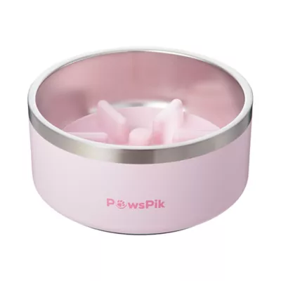 PawsPik Dog Stainless Steel Double Wall Slow-Feed Puzzle Bowl - Image 1
