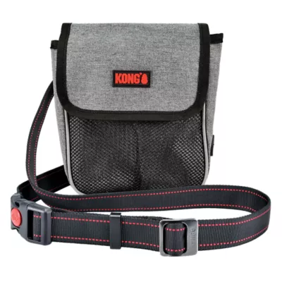 Kong® Hiking Bag W/ Adjustable Waist/ Shoulder Straps & Built-In Poop Bag Dispenser- Grey - Image 1
