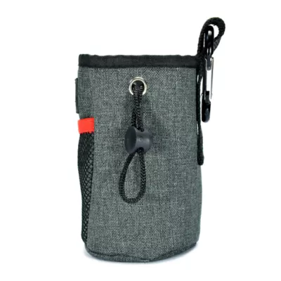 Kong® Train & Treat Bag W/ Food-Safe Lining, Drawstring Closure & Carabiner Clip- Grey - Image 6