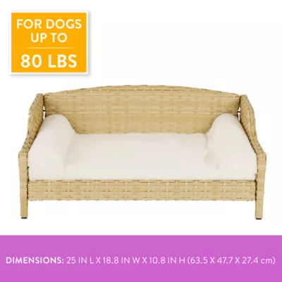 Top Paw® Faux Wicker Elevated Dog Bed, 25 IN L X 18.8 IN W X10.8 IN H - Image 2