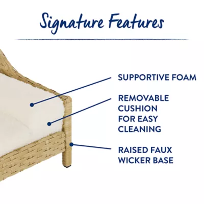 Top Paw® Faux Wicker Elevated Dog Bed, 25 IN L X 18.8 IN W X10.8 IN H - Image 3