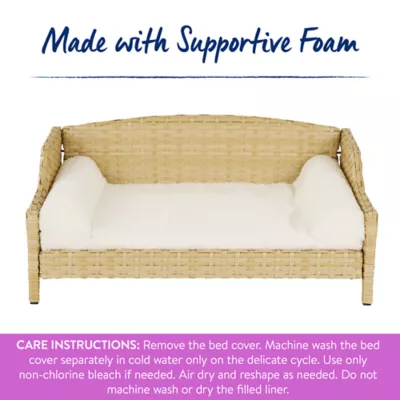Top Paw® Faux Wicker Elevated Dog Bed, 25 IN L X 18.8 IN W X10.8 IN H - Image 4