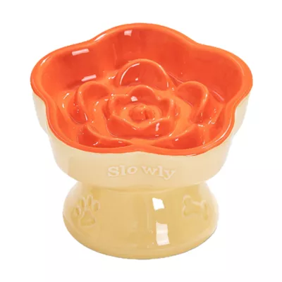 PawsPik Dog & Cat Raised Ceramic Slow Feeder Bowl - Image 1