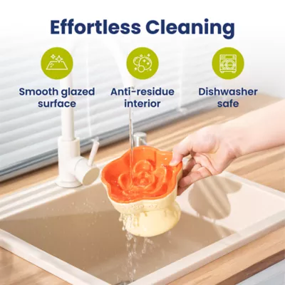 PawsPik Dog & Cat Raised Ceramic Slow Feeder Bowl - Image 7