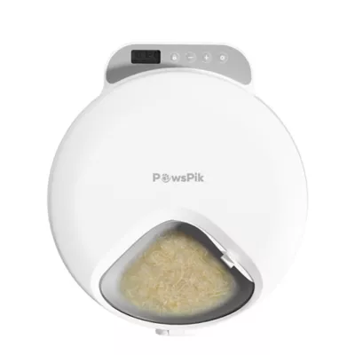 PawsPik Cat Smart 4-Meal Automatic Feeder, White, 4-cup - Image 1