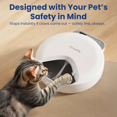 PawsPik Cat Smart 4-Meal Automatic Feeder, White, 4-cup - Image 4
