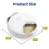 PawsPik Cat Smart 4-Meal Automatic Feeder, White, 4-cup image thumbnail 9