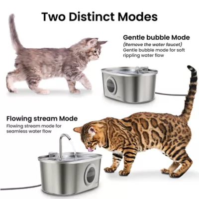 PawsPik SS-01 Stainless Steel Cat Fountain, 108.2 fl oz - Image 3