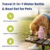 PawsPik Travel 3-in-1 Dog Water Bottle & Bowl Set image thumbnail 2