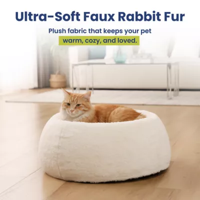PawsPik Cat & Dog Perfect Comfort Orthopedic Faux Rabbit Fur Memory Foam Bed - Image 4