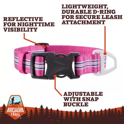 Arcadia Trail® Lightweight Dog Collar, Stripe, Ultra Reflective Material for Nighttime Visibility - Image 4