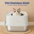 PawsPik Cat Stainless Steel Top Entry Litter Box & Scooper - Gray, X-Large image thumbnail 2