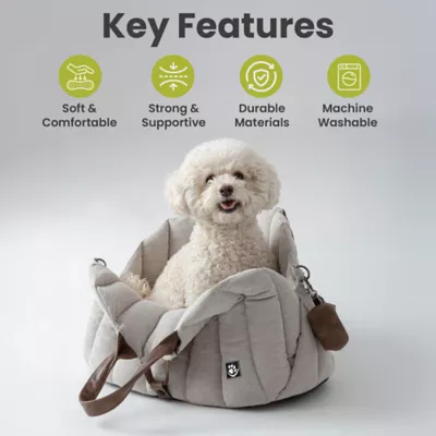 PawsPik Tote-Style 3-in-1 Pet Carrier, Travel Bed & Car Seat - Medium - Image 3