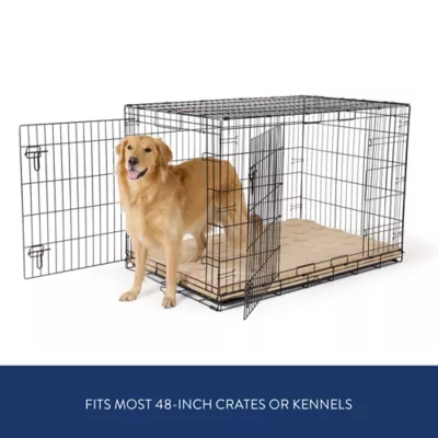 Top Paw® Plush Tan Crate Mat For Optimal Dog Comfort, Machine Washable - Image 2