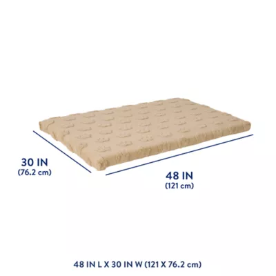 Top Paw® Plush Tan Crate Mat For Optimal Dog Comfort, Machine Washable - Image 3