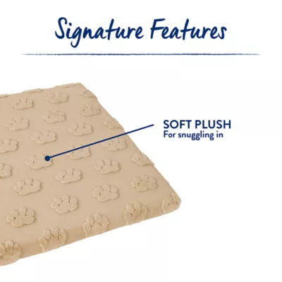Top Paw® Plush Tan Crate Mat For Optimal Dog Comfort, Machine Washable - Image 4