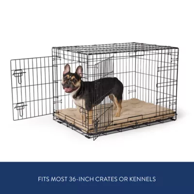 Top Paw® Plush Tan Crate Mat For Optimal Dog Comfort, Machine Washable - Image 2