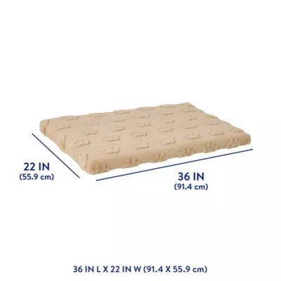 Top Paw® Plush Tan Crate Mat For Optimal Dog Comfort, Machine Washable - Image 3
