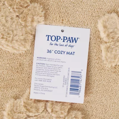 Top Paw® Plush Tan Crate Mat For Optimal Dog Comfort, Machine Washable - Image 6