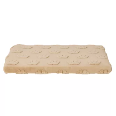 Top Paw® Plush Tan Crate Mat For Optimal Dog Comfort, Machine Washable - Image 1