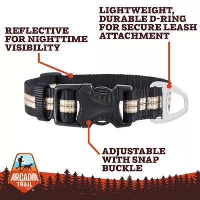 Arcadia Trail® Lightweight Dog Collar, Stripe, Ultra Reflective Material for Nighttime Visibility - Image 4