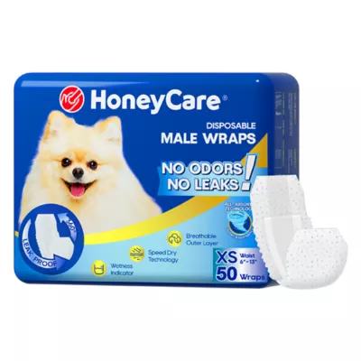 Honey Care All Absorb Disposable Male Dog Wrap W/ Speed Dry Technology - 50 Ct - Image 1