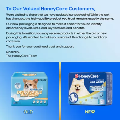 Honey Care All Absorb Disposable Male Dog Wrap W/ Speed Dry Technology - 50 Ct - Image 2