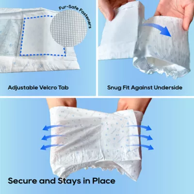 Honey Care All Absorb Disposable Male Dog Wrap W/ Speed Dry Technology - 50 Ct - Image 4