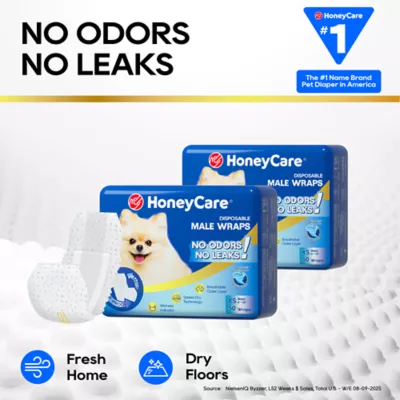 Honey Care All Absorb Disposable Male Dog Wrap W/ Speed Dry Technology - 50 Ct - Image 5