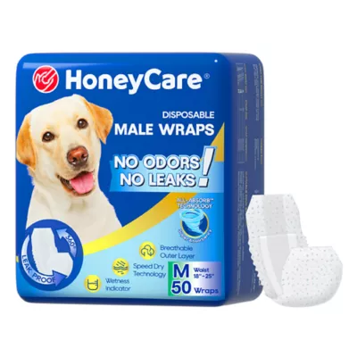 Honey Care All Absorb Disposable Male Dog Wrap W/ Speed Dry Technology - 50 Ct - Image 1