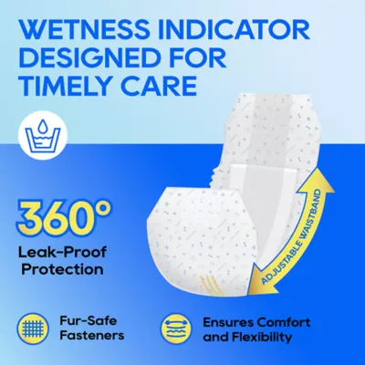 Honey Care All Absorb Disposable Male Dog Wrap W/ Speed Dry Technology - 50 Ct - Image 8