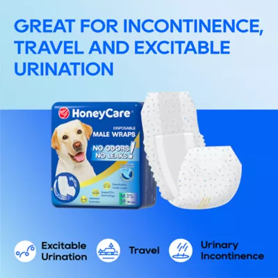 Honey Care All Absorb Disposable Male Dog Wrap W/ Speed Dry Technology - 50 Ct - Image 9