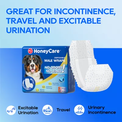 Honey Care All Absorb Disposable Male Dog Wrap W/ Speed Dry Technology - 50 Ct - Image 9