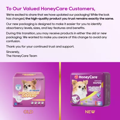 Honey Care All Absorb Disposable Female Dog Diapers W/ Speed Dry Technology , X-Small -50 Ct - Image 2